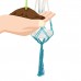 Orino Cotton Rope Macrame Plant Holder Dyed Hanging Planter Basket 4 Legs 40 Inch, Blue   